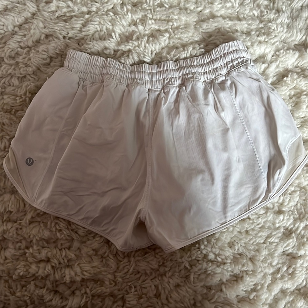 white lulu lemon shorts